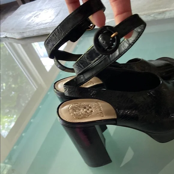 Vince Camuto Black Platform Peep-Toe Sandals- US 8 - Picture 9 of 11